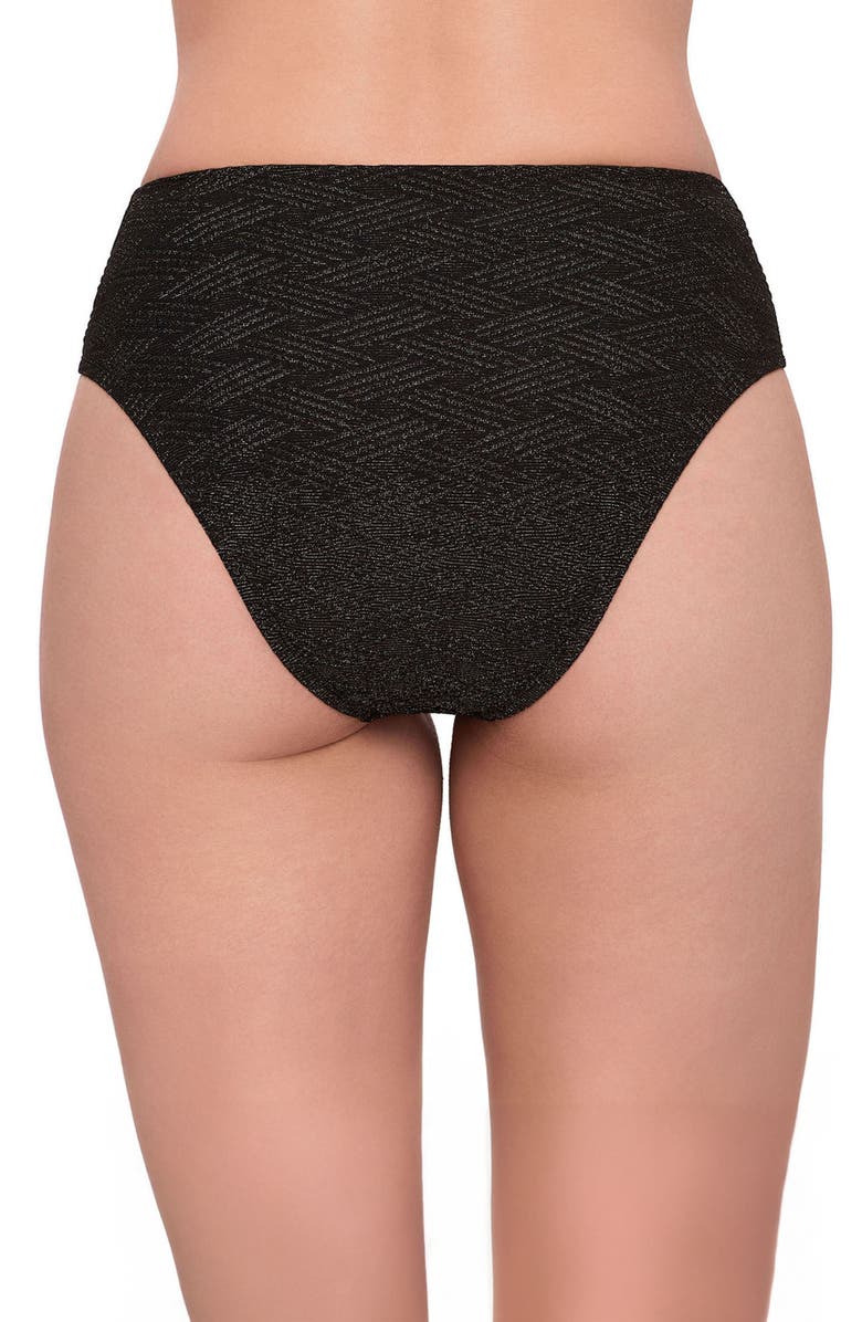 S3 Apparel Novelty High Leg High Rise Bottom, Alternate, color, Onyx Black Basket Weave