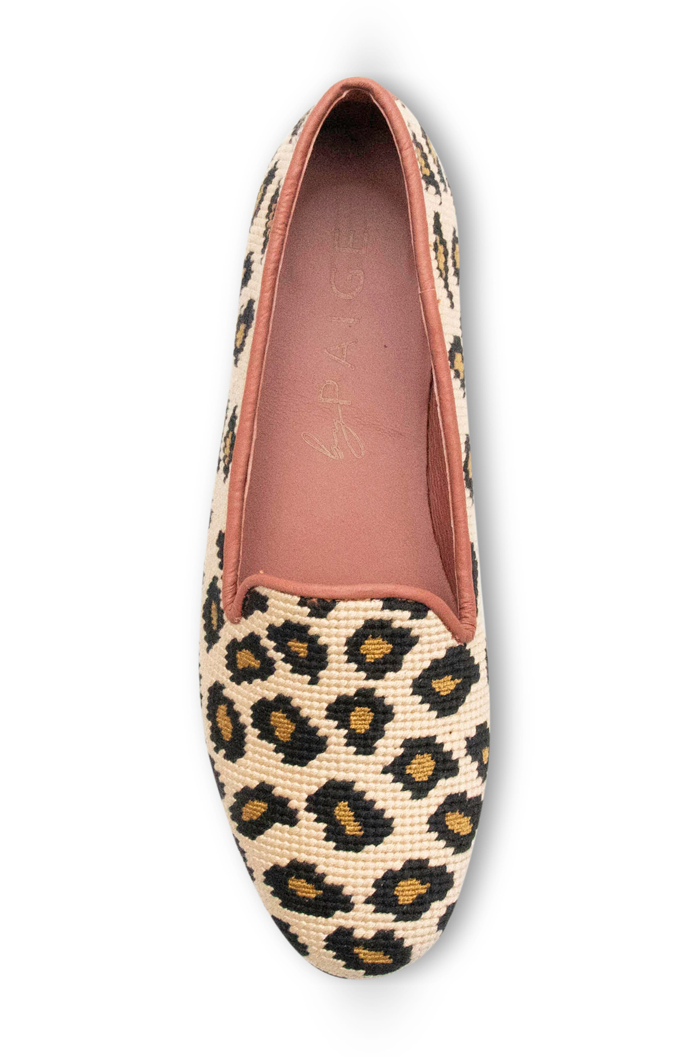 ByPaige BY PAIGE Needlepoint Leopard Flat, Alternate, color, Leopard