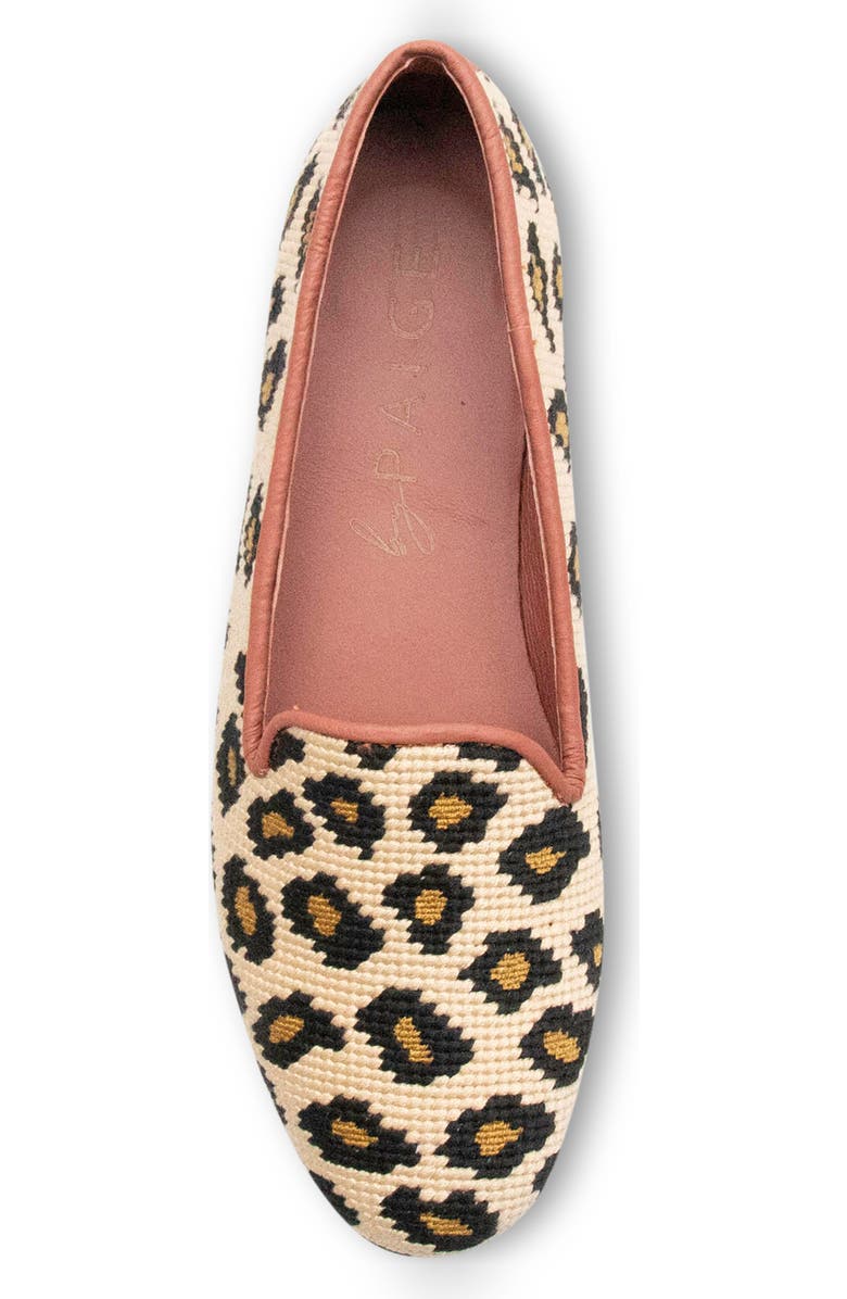 ByPaige BY PAIGE Needlepoint Leopard Flat, Alternate, color, Leopard