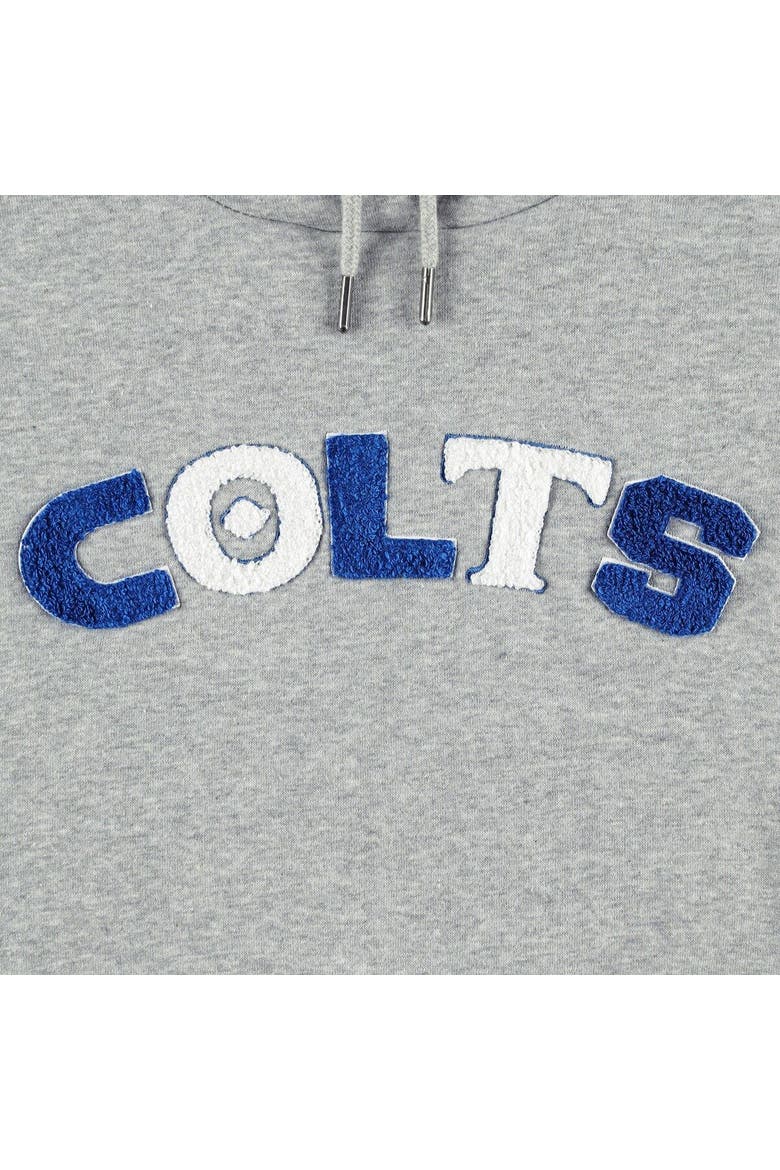 Women's The Wild Collective Gray Indianapolis Colts Cropped Pullover Hoodie, Alternate, color, Heather Gray