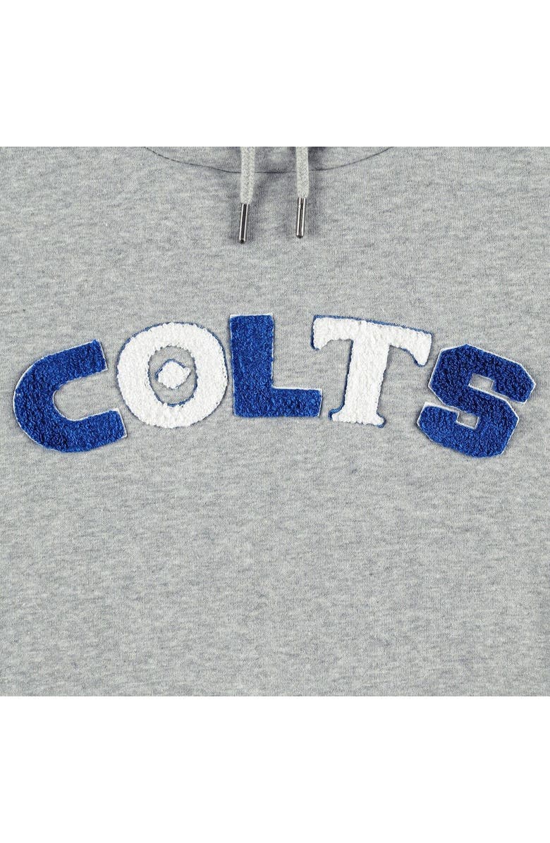 THE WILD COLLECTIVE Women's The Wild Collective Gray Indianapolis Colts Cropped Pullover Hoodie, Alternate, color, Heather Gray
