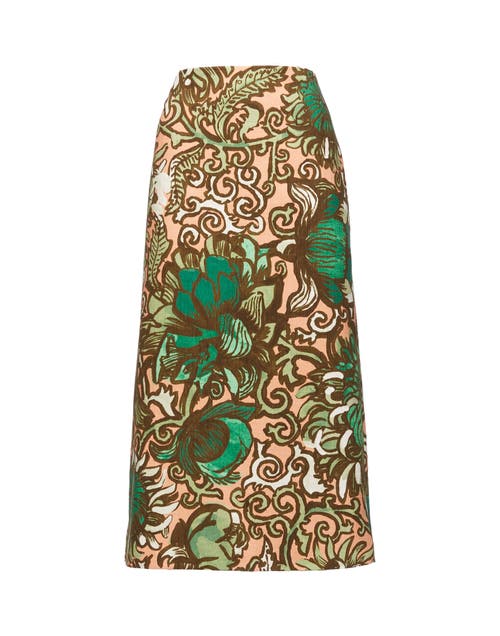 La Doublej Pencil Skirt Anemone Pink Olive