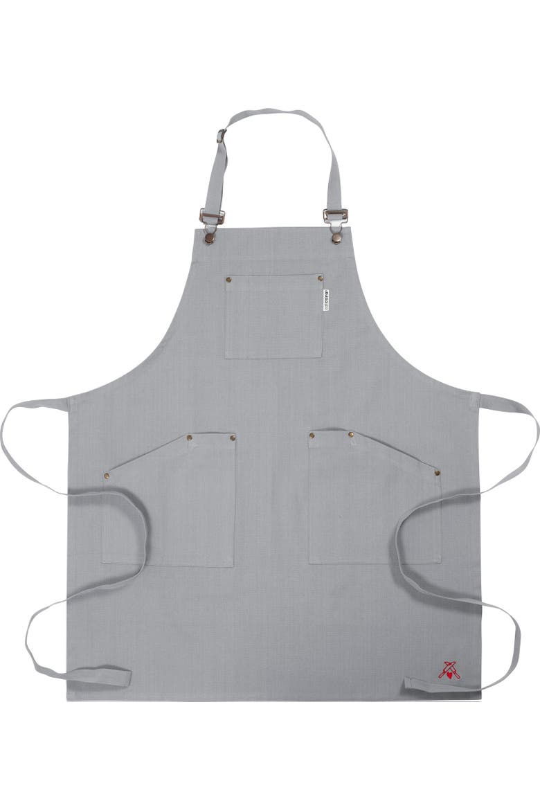 Cat Cora Stain Proof Adjustable Chef's Apron, 28 x 36-Inch, Main, color, Gray