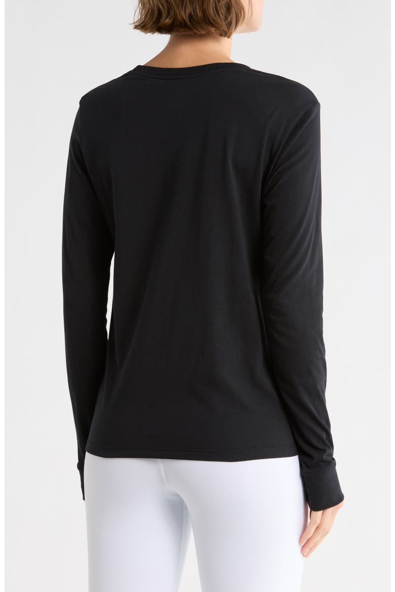 Club Logo Cotton Long Sleeve Graphic T-Shirt, Alternate, color, BLACK/ WHITE