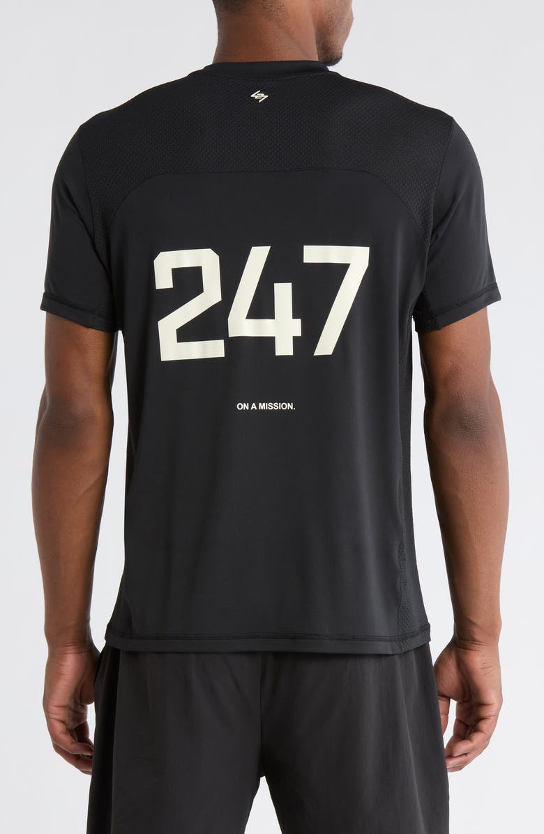247 Numbers Performance T-Shirt, Alternate, color, Jet Black