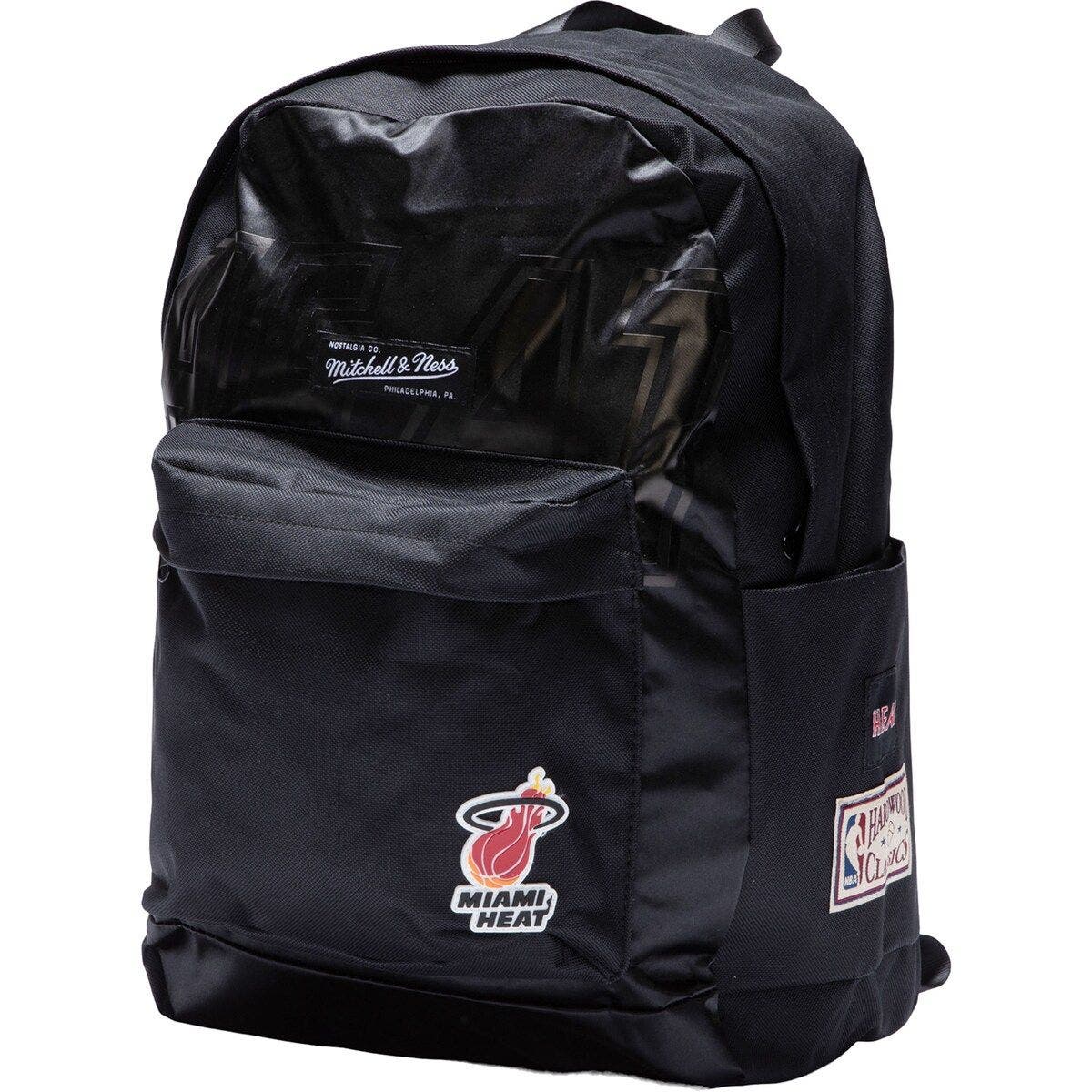 Mitchell & Ness Black Miami Heat Team Backpack, Main, color, 