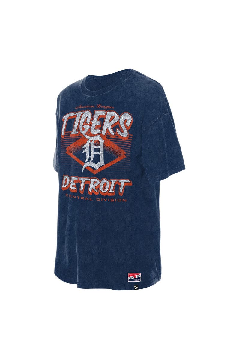 New Era Women's New Era  Navy Detroit Tigers Mineral Wash Oversized T-Shirt, Alternate, color, Navy