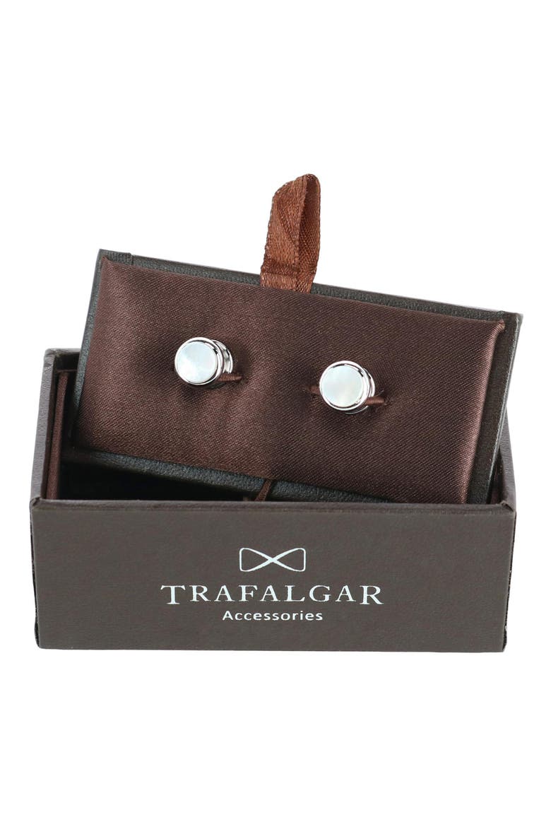 Sutton Mother-of-Pearl Stud Set, Alternate, color, SILVER