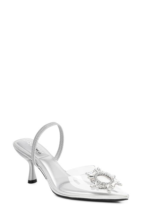 Jeweled Clear Mule