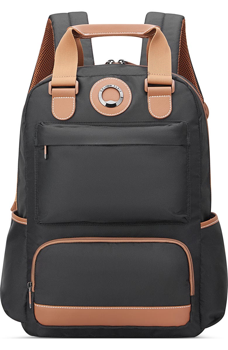 DELSEY Flanerie Backpack, Main, color, Black/ Brown