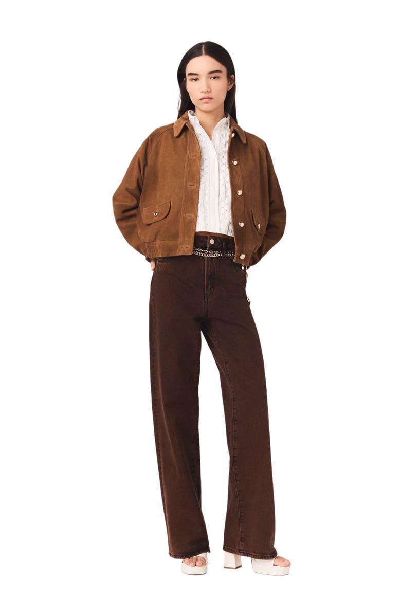 maje Bootcut jeans with chain, Main, color, Brown