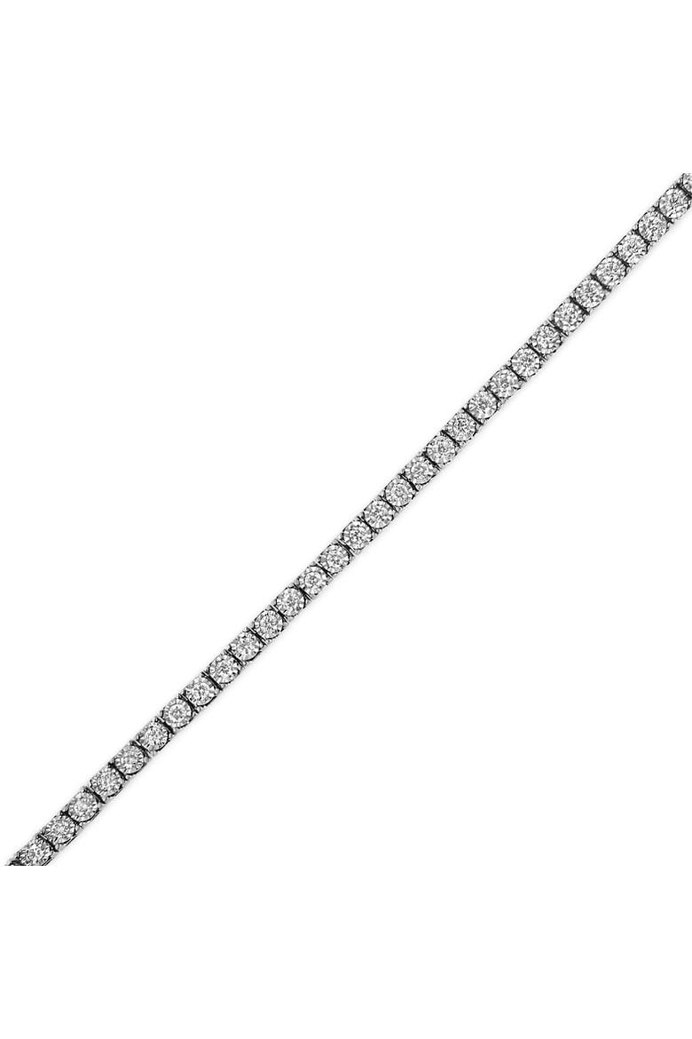 14K White Gold 1.0 Cttw Miracle Set Lab Grown Diamond Tennis, Alternate, color, White