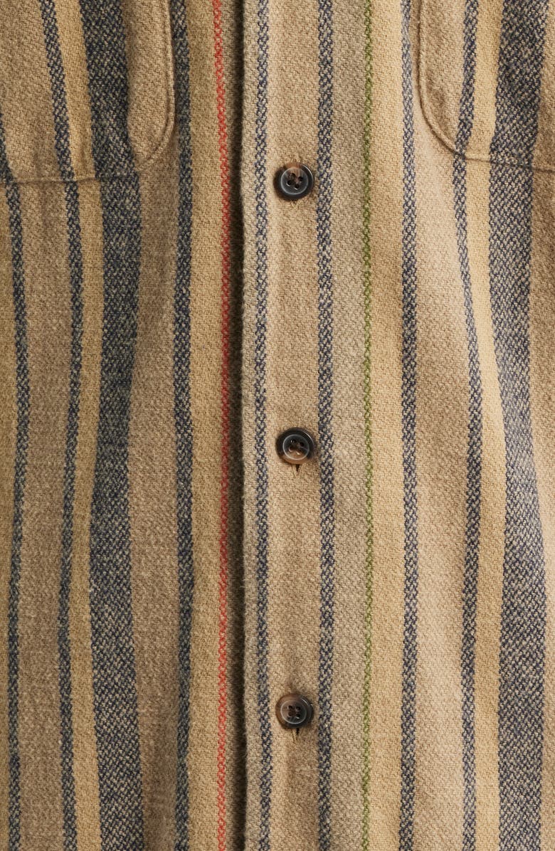 Obey Willard Long Sleeve Camp Shirt, Alternate, color, Irish Cream Multi