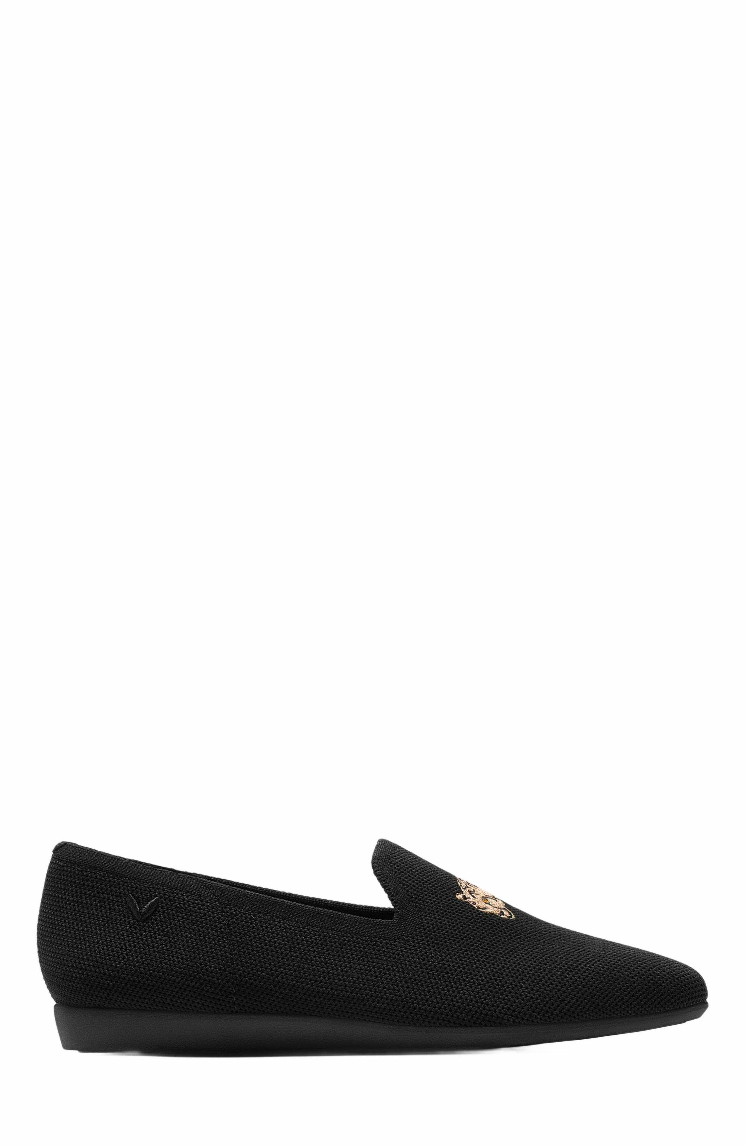 VIVAIA Water-Repellent Square-Toe Loafers, Main, color, Black Cheetah