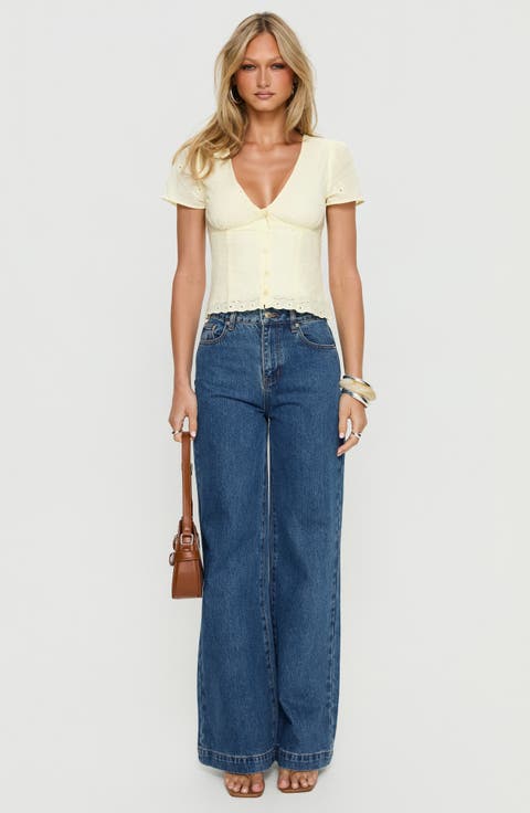 Goldie High Waist Wide Leg Jeans