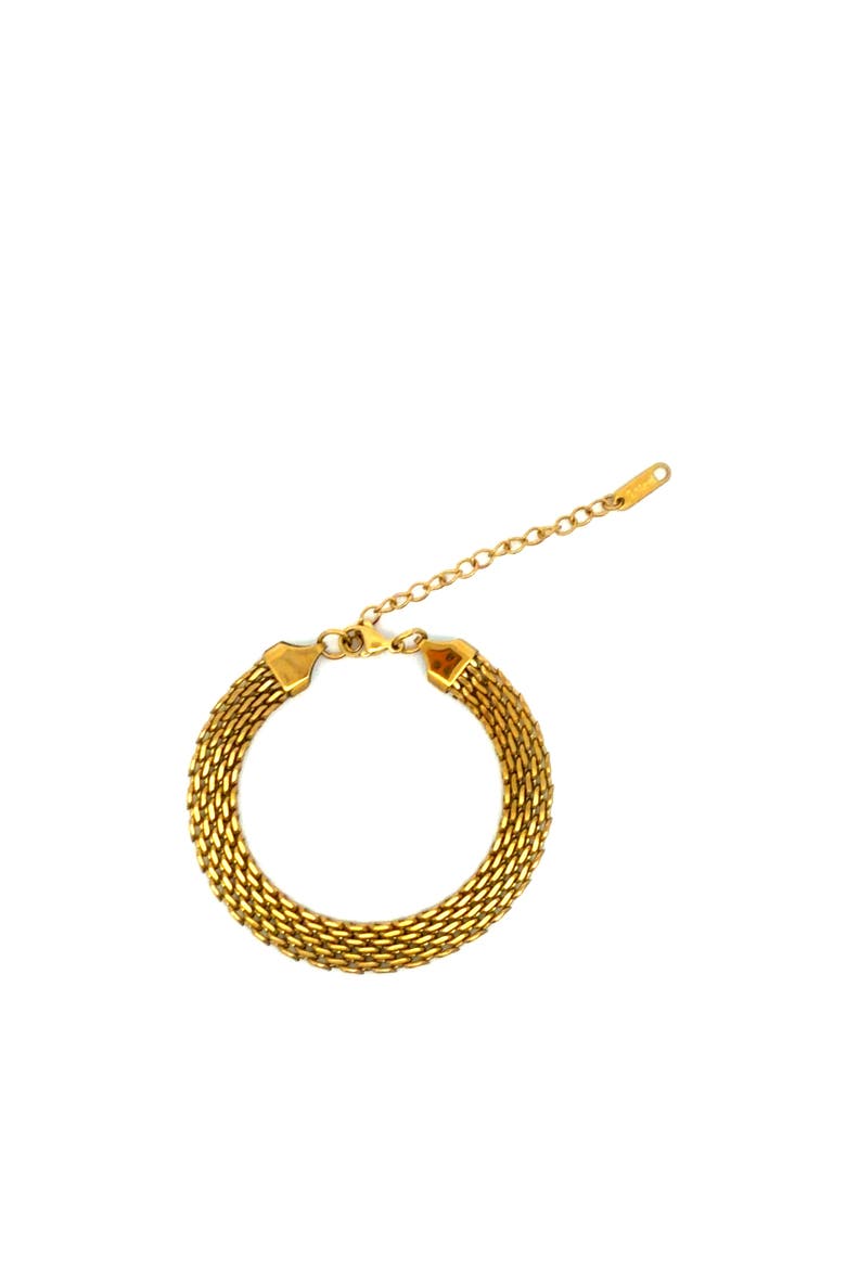 Woven Mesh Bracelet, Alternate, color, yellow
