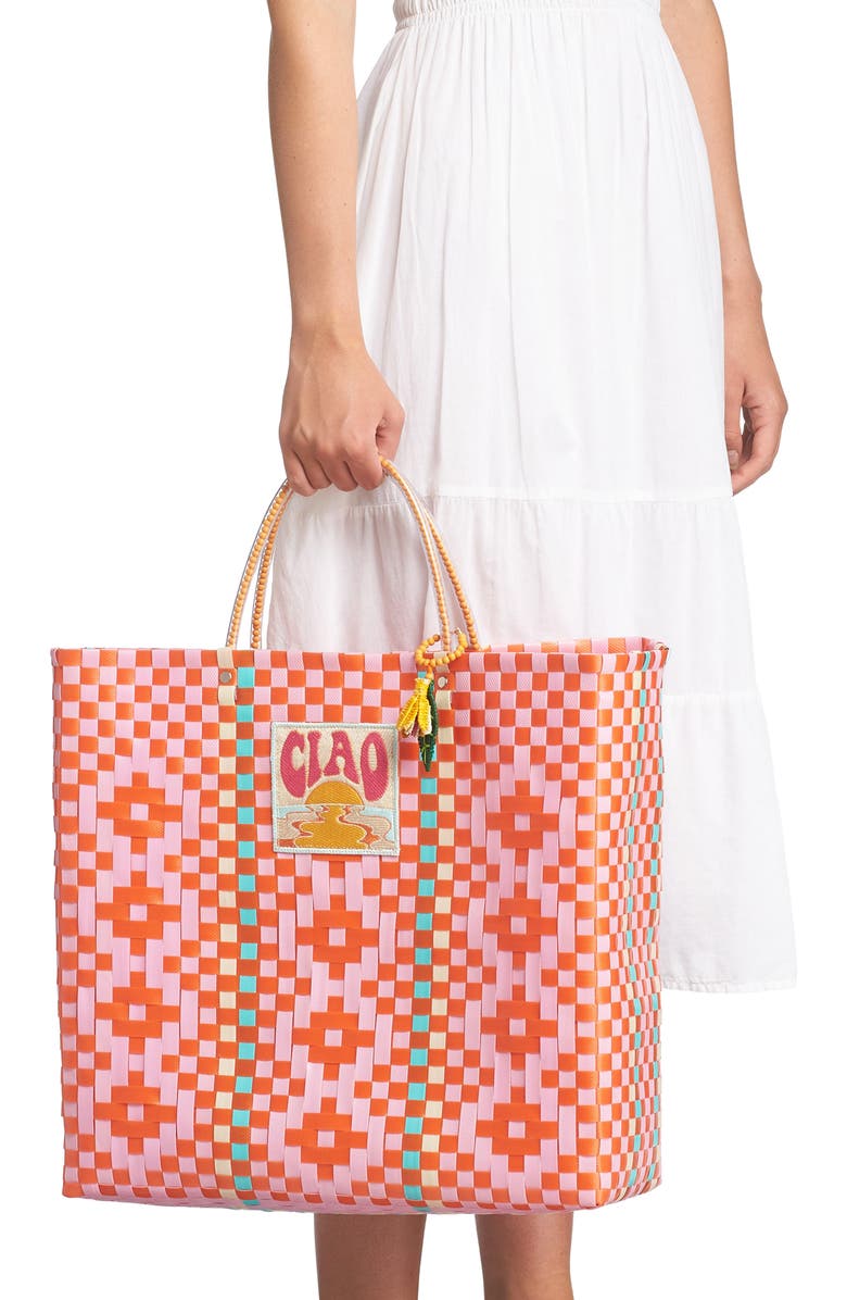 MERCEDES SALAZAR Large Ciao Woven Tote, Alternate, color,