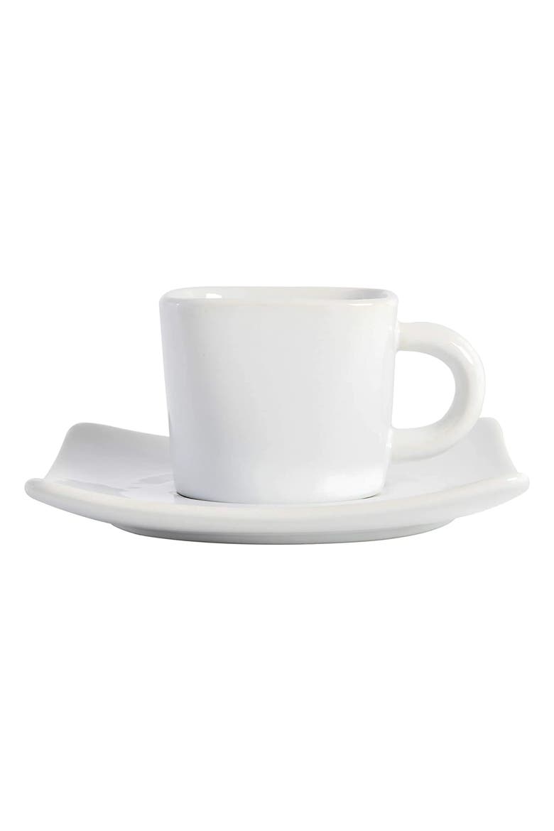 12 Piece 3.25 Ounce Ceramic Espresso Cup and Saucer Set, Alternate, color, White