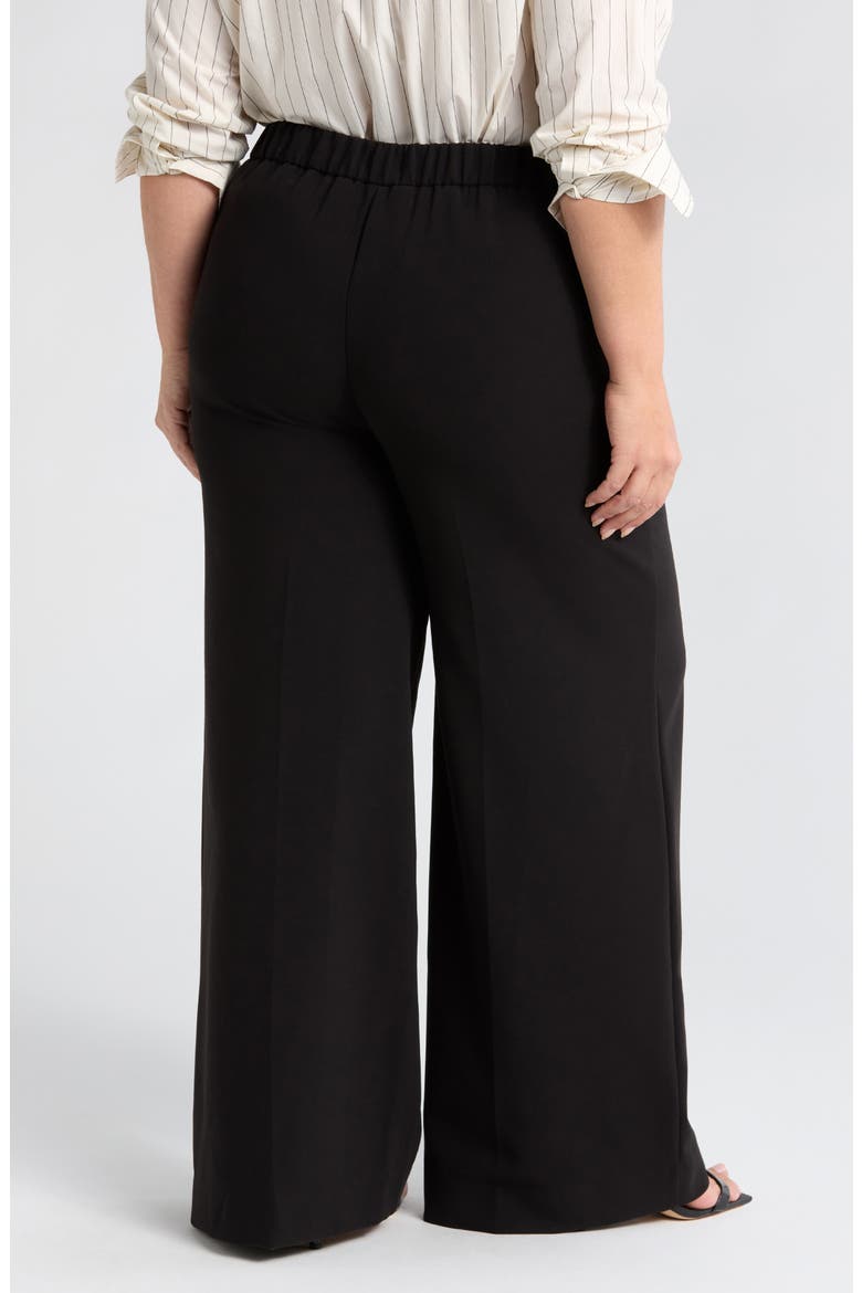 The Lennox Wide Leg Trousers, Alternate, color, BLACK