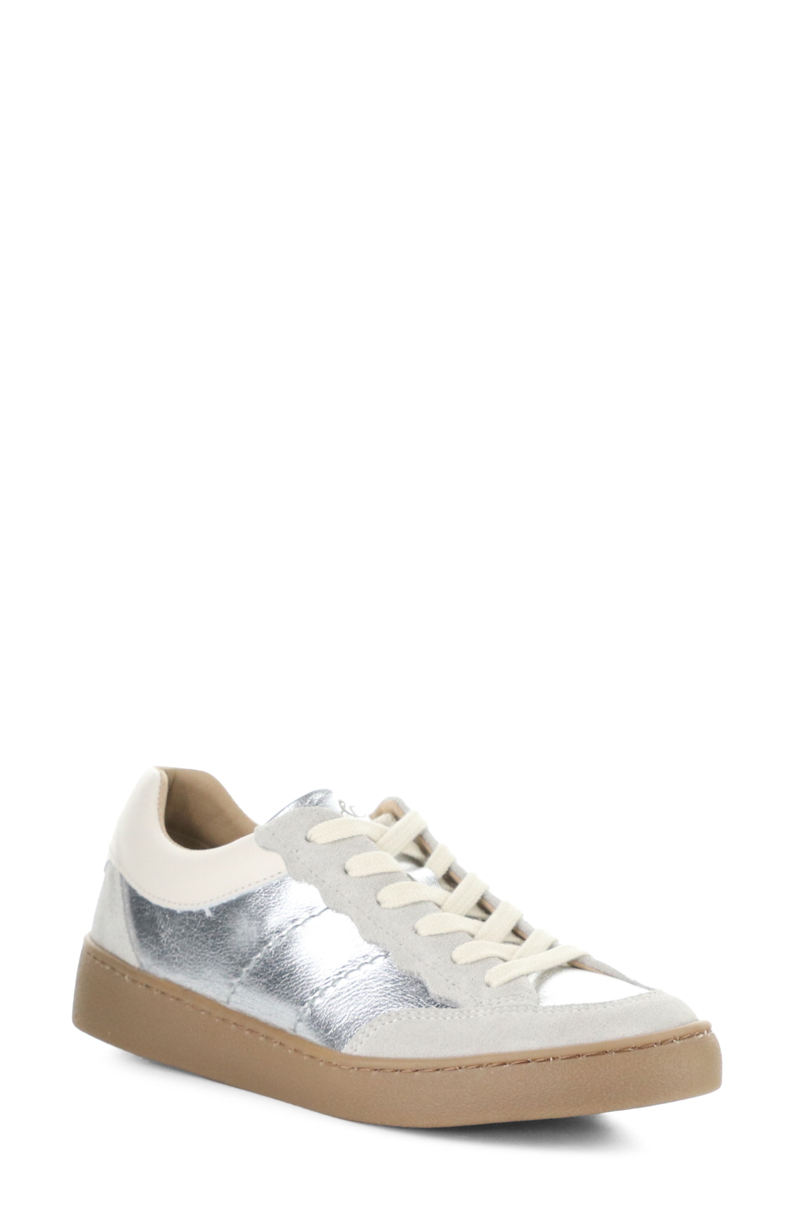 Bos. & Co. Missy Low Top Sneaker, Main, color, Light Grey/ Silver