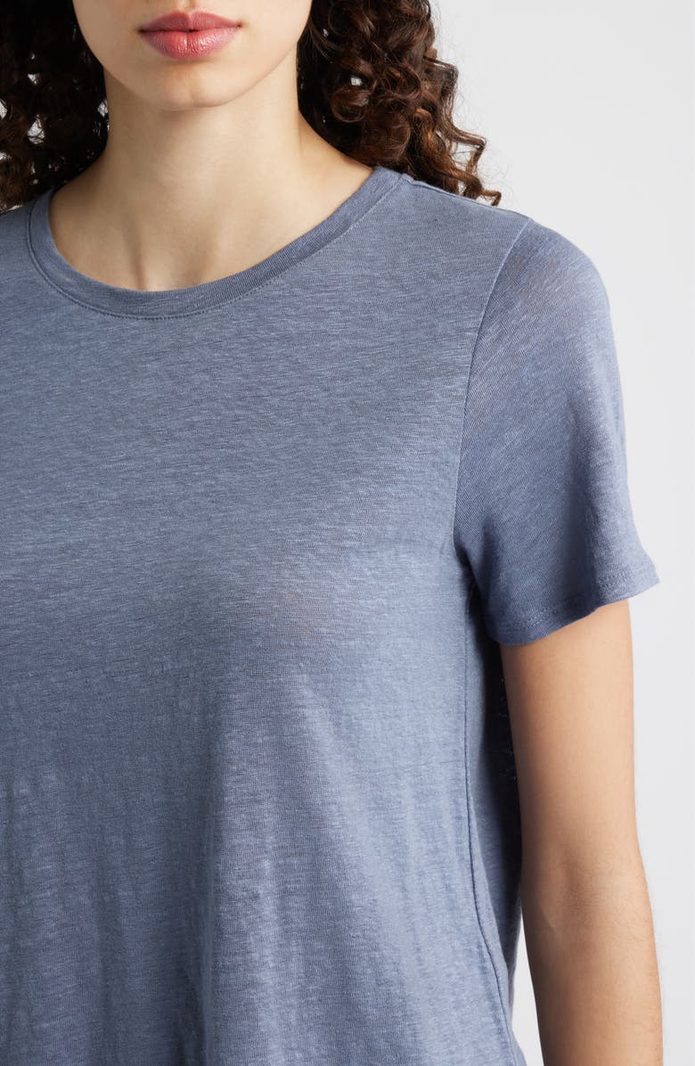 Eileen Fisher Organic Linen Crewneck T-Shirt, Alternate, color, Flint