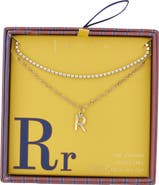Leith Initial & Cubic Zirconia Necklace Set
