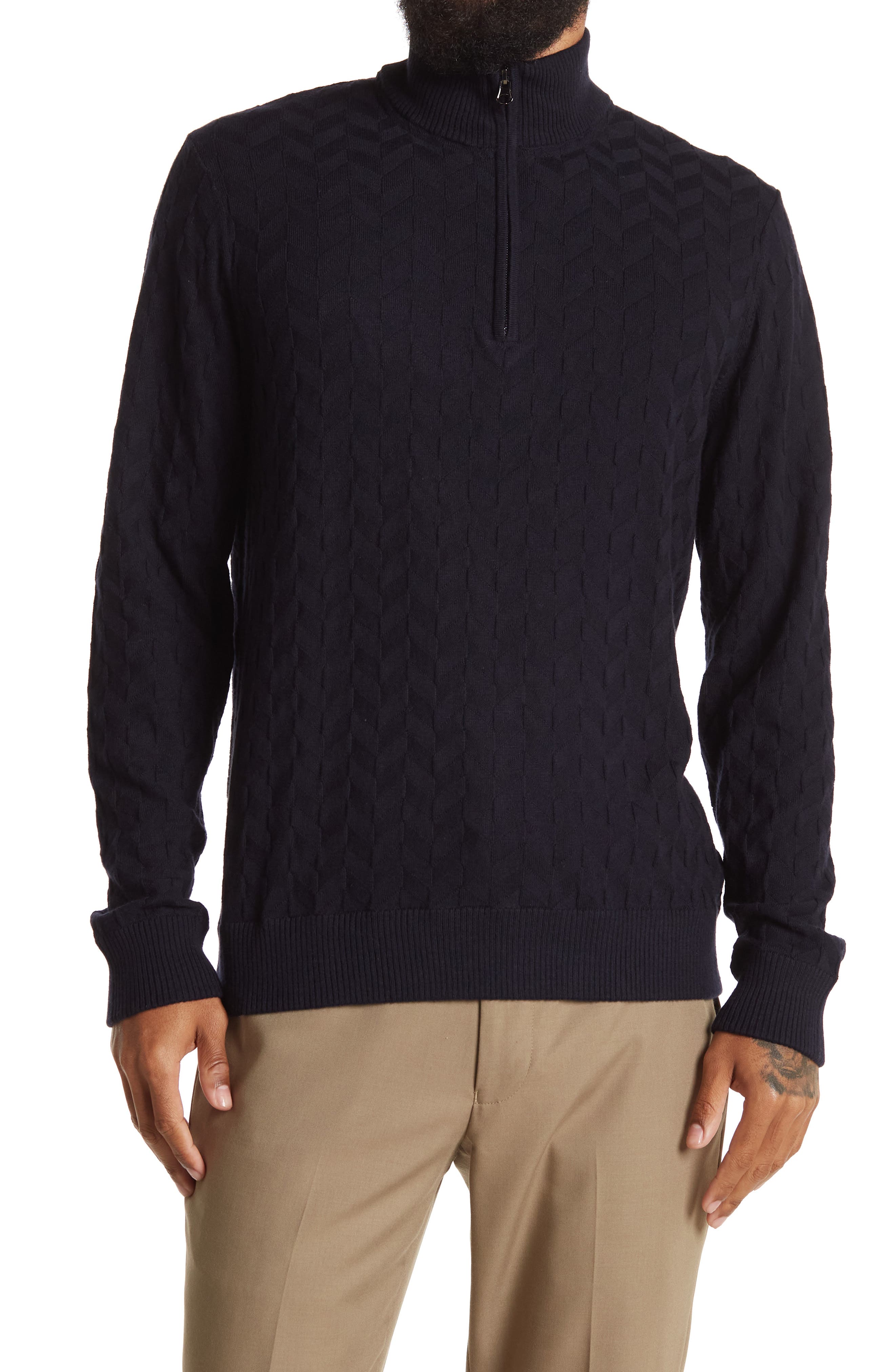 Robert Graham Vasa Quarter Zip Sweater (Men) | Nordstrom