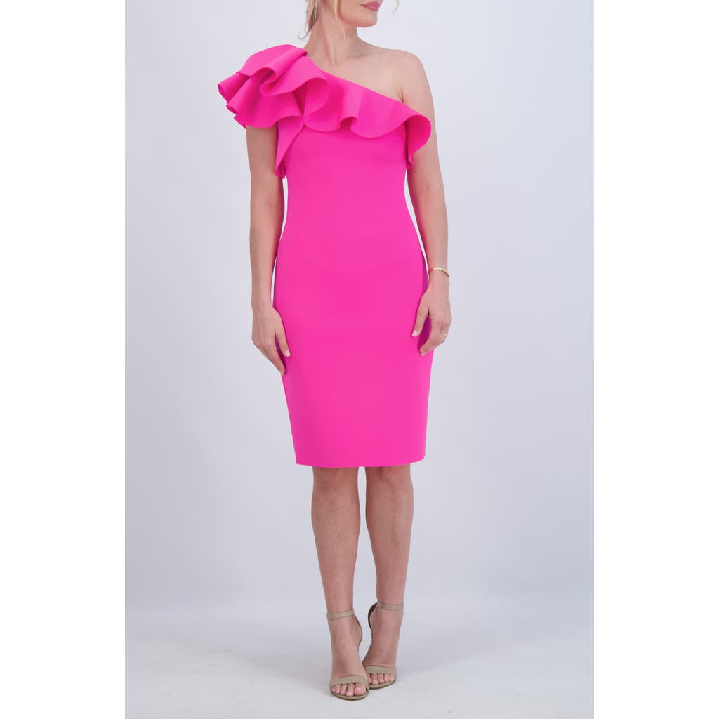 Eliza J One Shoulder Ruffled Dress