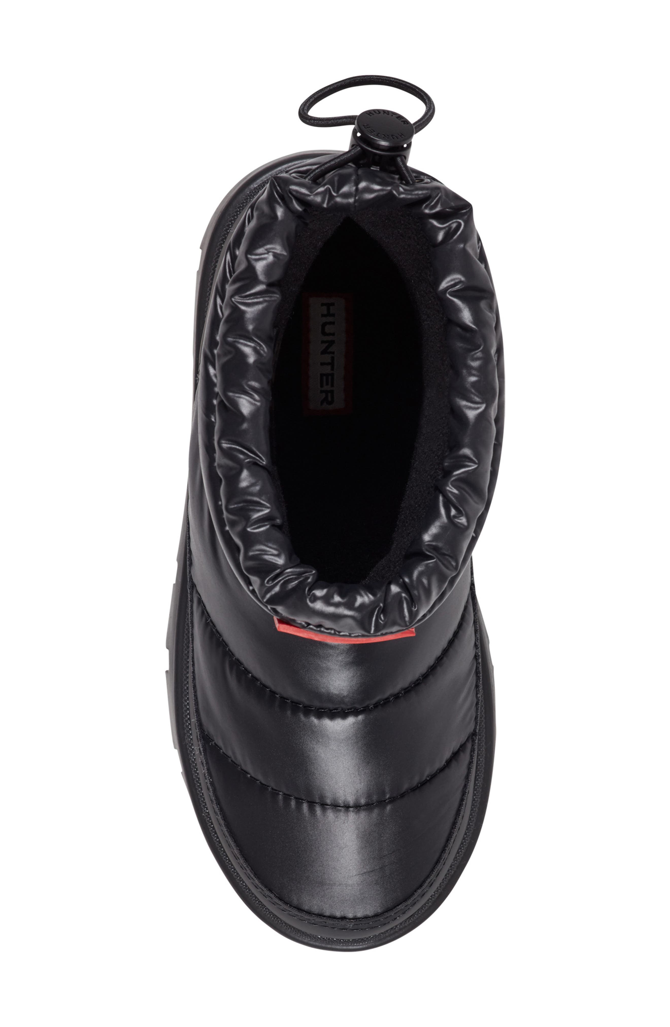 Hunter Kids' Cuddle Lug Sole Insulated Waterproof Snow Boot, Alternate, color, Black/Black