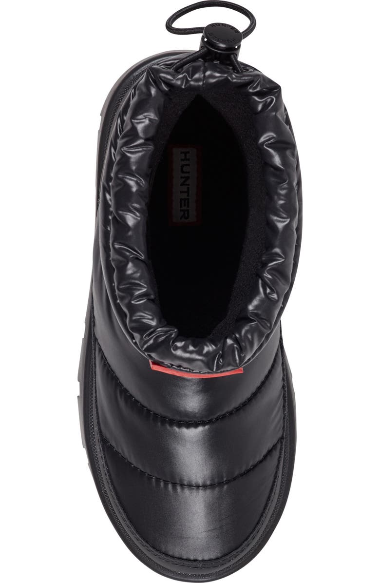 Hunter Kids' Cuddle Lug Sole Insulated Waterproof Snow Boot, Alternate, color, Black/Black