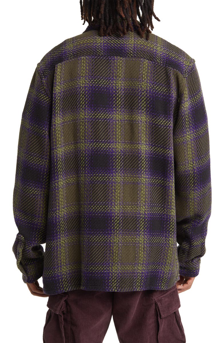 Vans Saviano Plaid Button-Up Overshirt, Alternate, color,