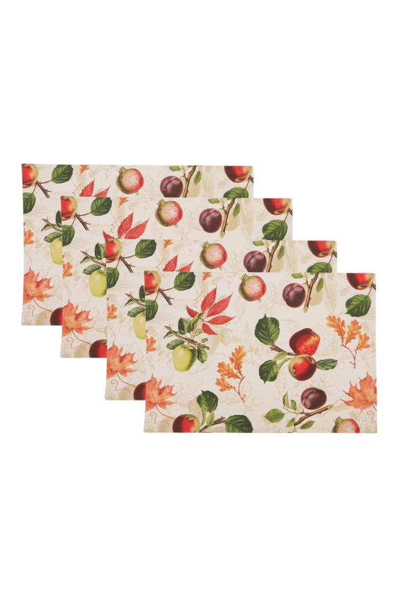 Orchard Botanical Set of 4 Placemats, Main, color, ORCHARD BOTANICALS