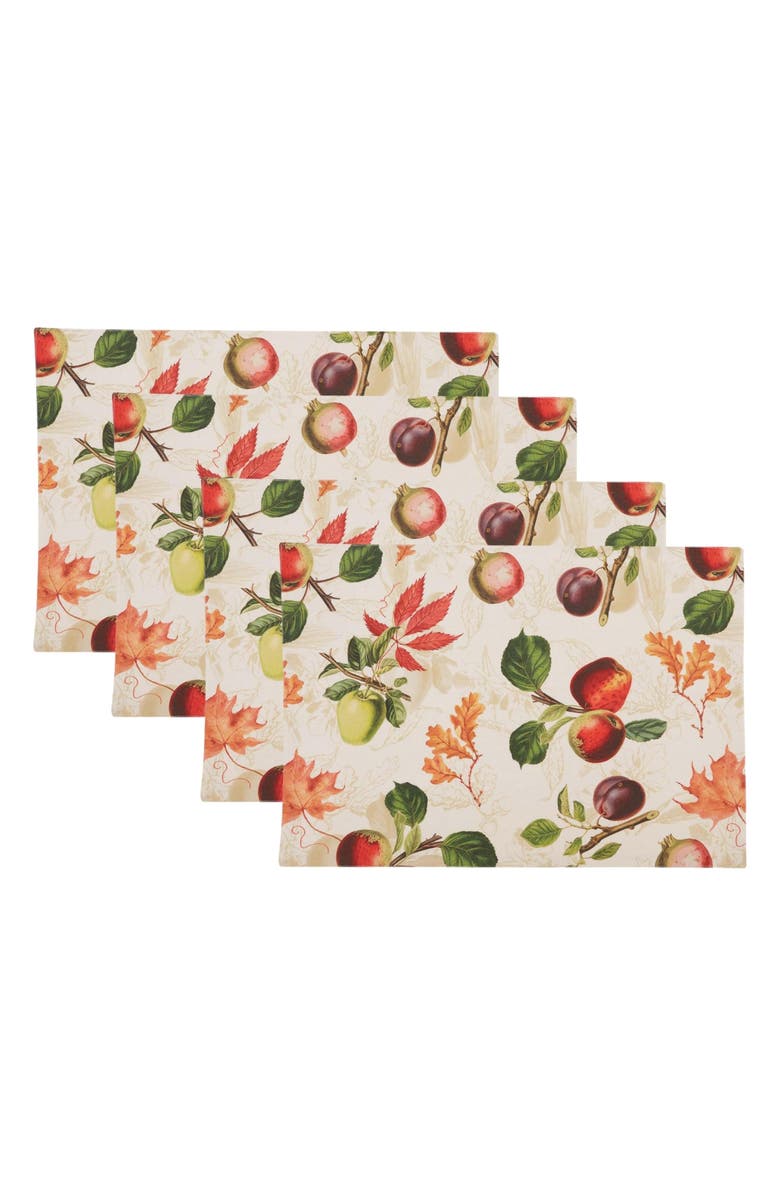 Design Imports Orchard Botanical Set of 4 Placemats, Main, color, Orchard Botanicals