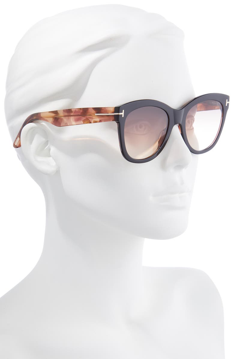 TOM FORD Wallace 54mm Gradient Cat Eye Sunglasses, Alternate, color, 