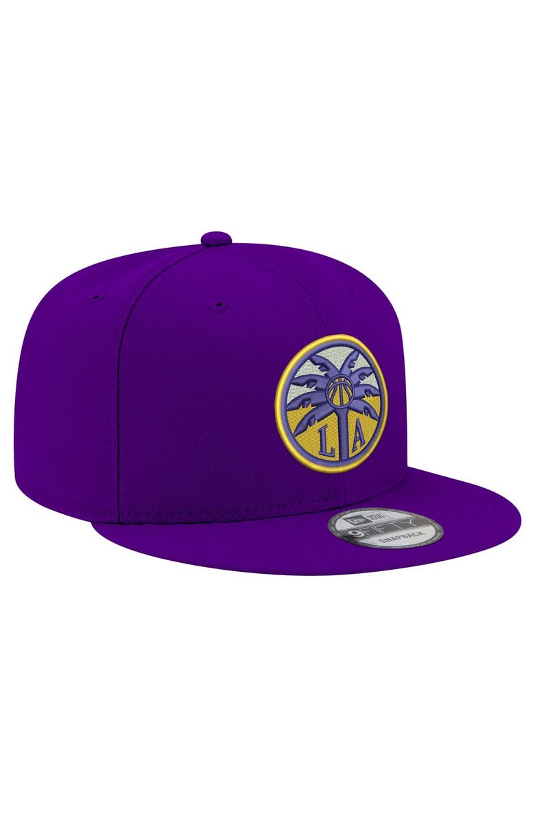 New Era Unisex New Era Purple Los Angeles Sparks Logo 9FIFTY Snapback Hat, Alternate, color, Purple