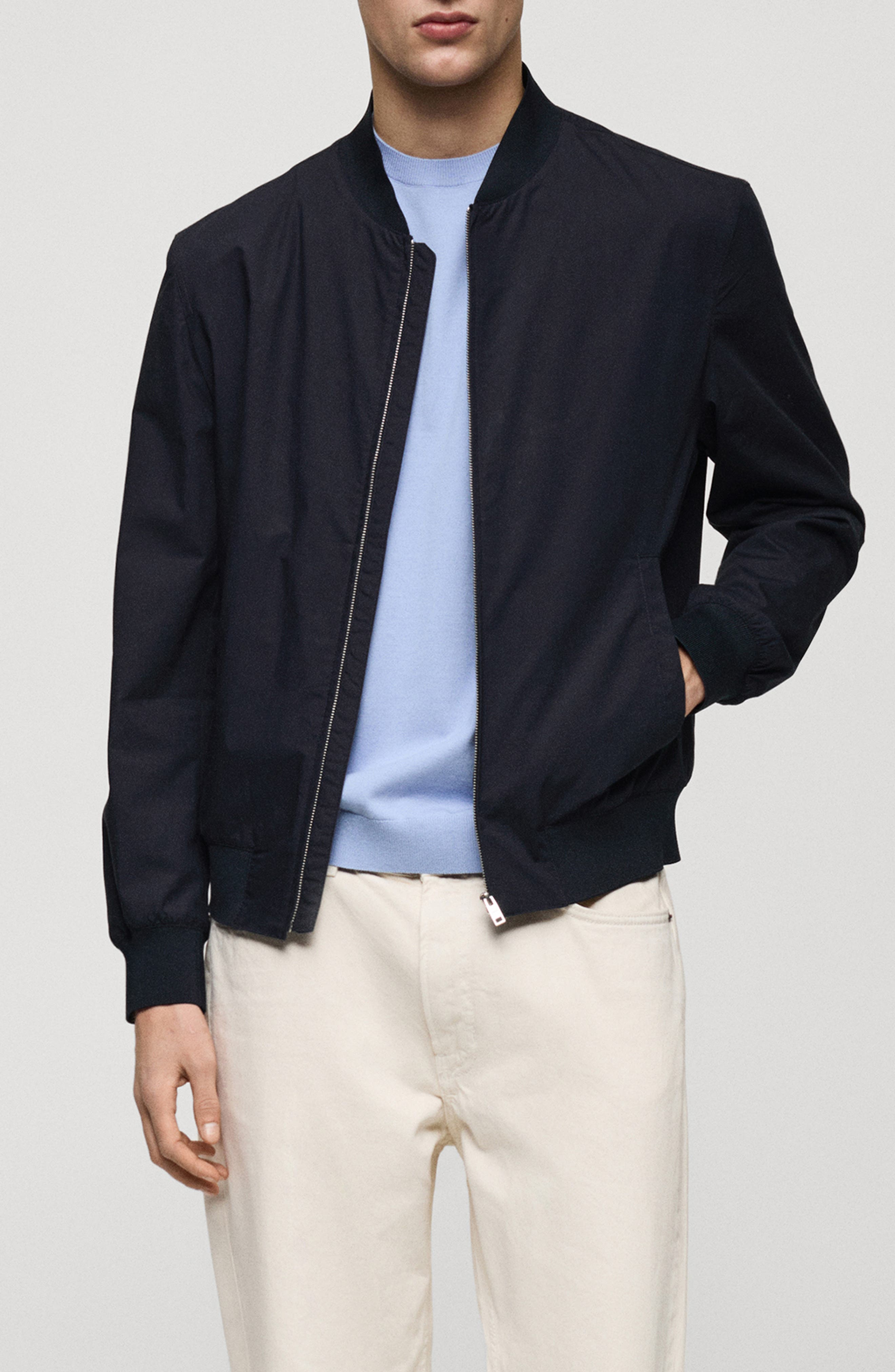 MANGO Cotton Bomber Jacket (Men) | Nordstrom