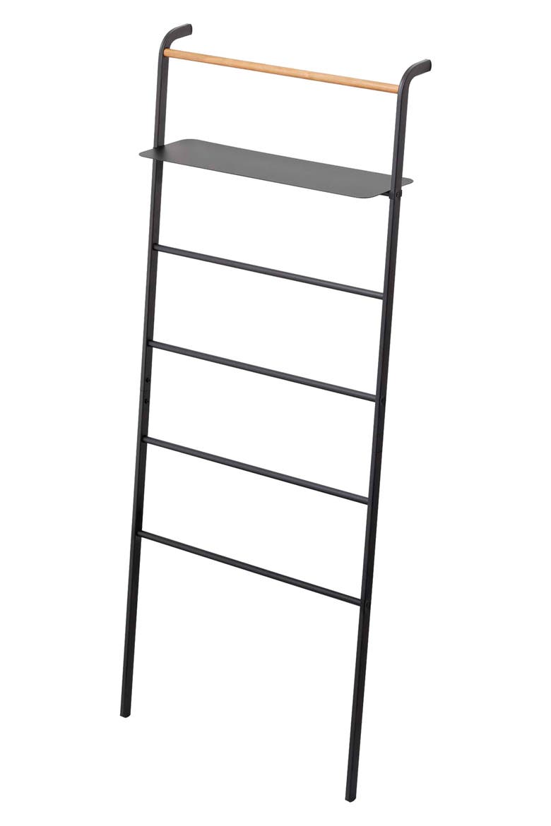 Leaning Storage Ladder, Main, color, BLACK