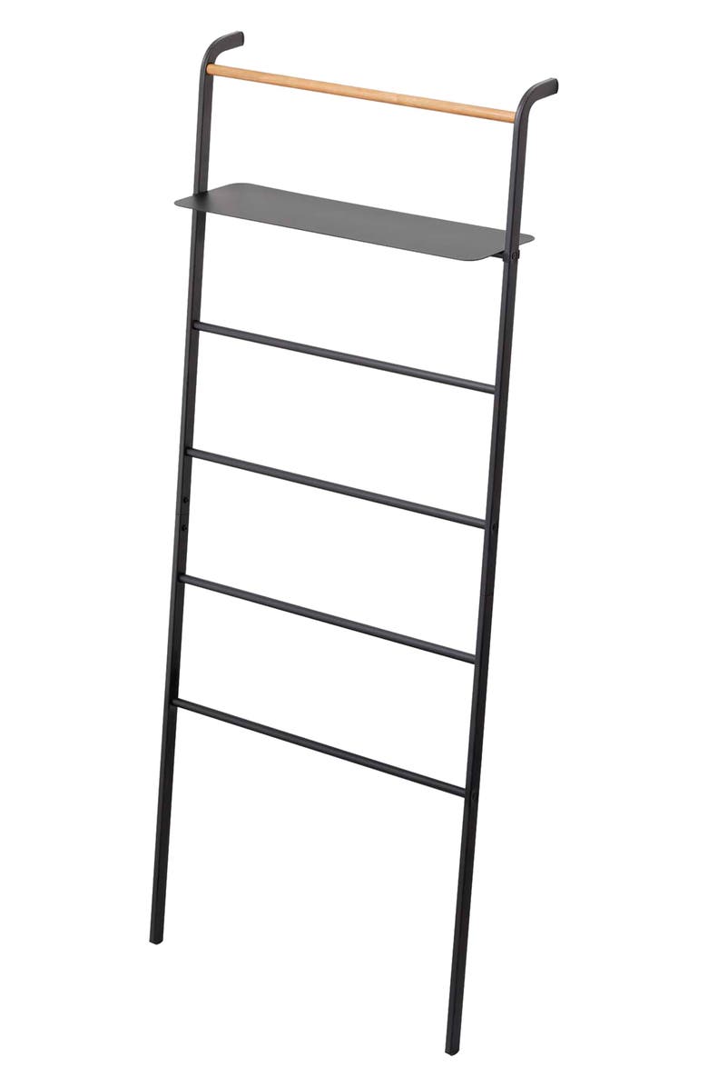 Yamazaki Leaning Storage Ladder, Main, color, Black