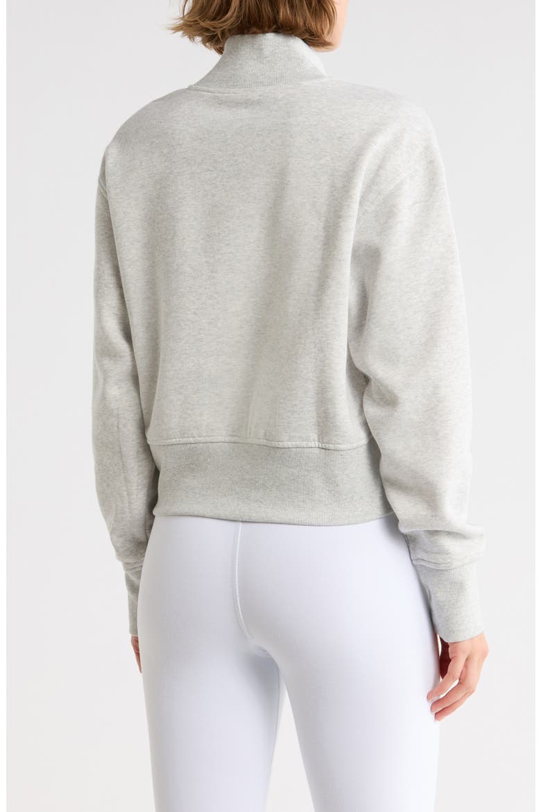 Feather Fleece Mock Neck Sweatshirt, Alternate, color, GREY LIGHT HEATHER