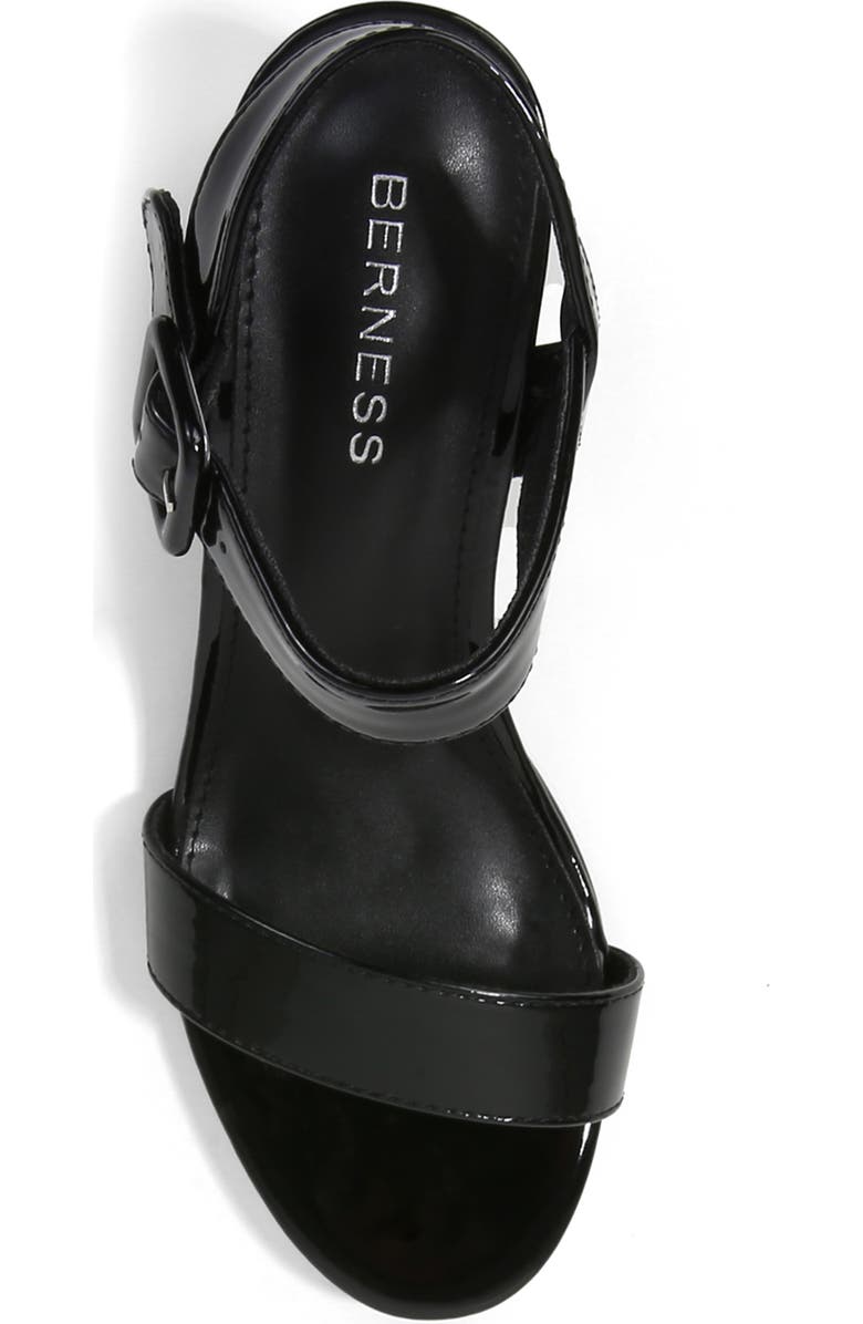 BERNESS Elisha Minimalist Block Heel Sandal, Alternate, color, Black