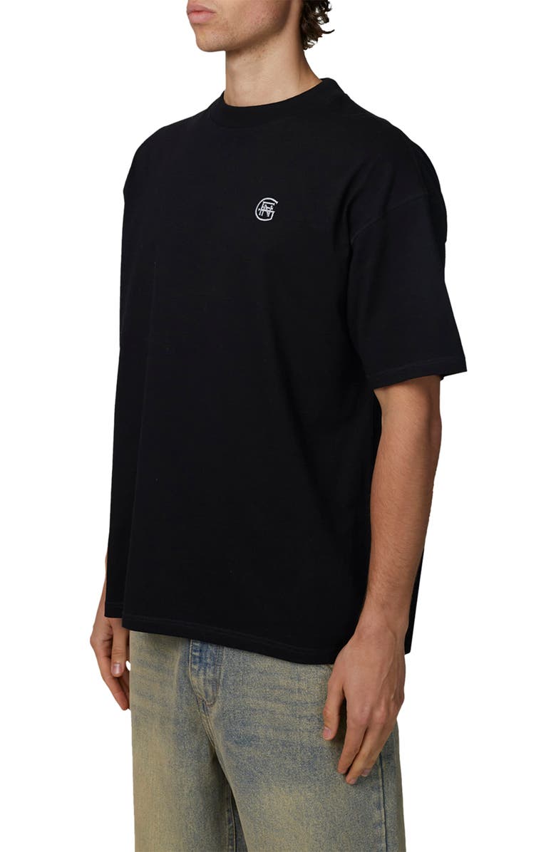 Good For Nothing Oversized Halftone T-Shirt, Alternate, color, Black