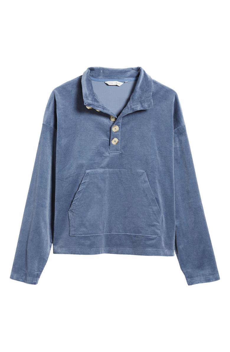 Falling Forward Button Cotton Corduroy Pullover, Alternate, color,