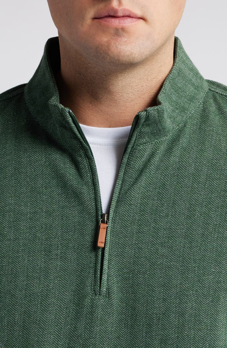 Mizzen+Main Herringbone Knit Half Zip Pullover, Alternate, color, 