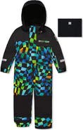 Deux par Deux Play Checkered Detachable Hood Fleece Neckwarmer One Piece Snowsuit