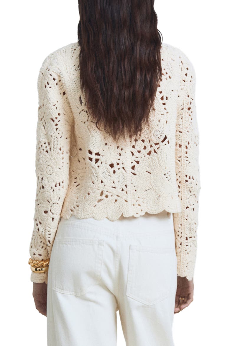 Open Knit Cardigan Jacket, Alternate, color, ECRU