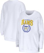 WEAR by Erin Andrews Women's WEAR by Erin Andrews White Los Angeles Rams Oversized Pullover Sweatshirt