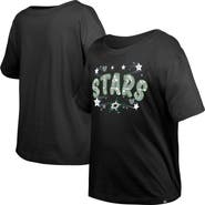 New Era Girl's Youth New Era Black Dallas Stars Flip Sequin T-Shirt