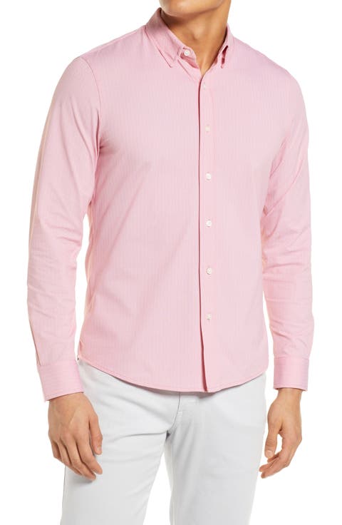 Commuter Herringbone Button-Up Shirt