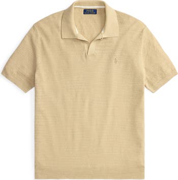 Polo Ralph Lauren Textured Seed Stitch Cotton & Linen Polo | Nordstrom