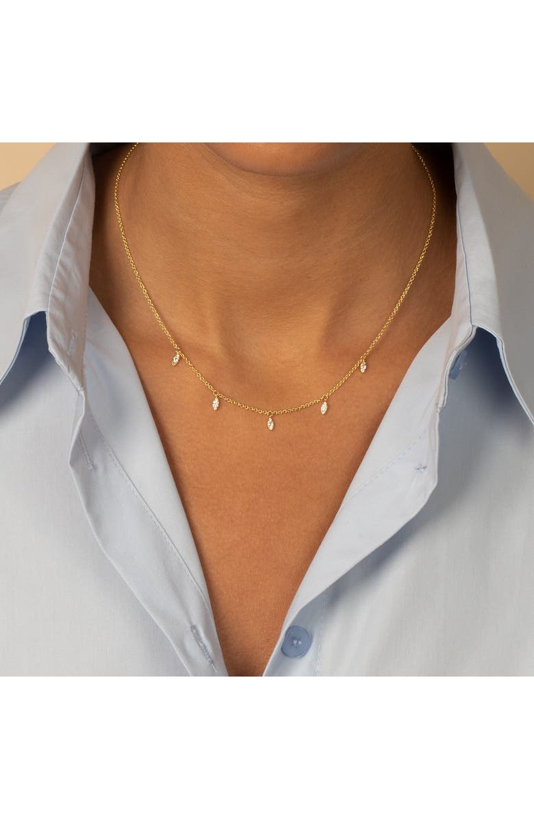 BY ADINA EDEN CZ Marquise Dangling Shaker Necklace, Alternate, color,